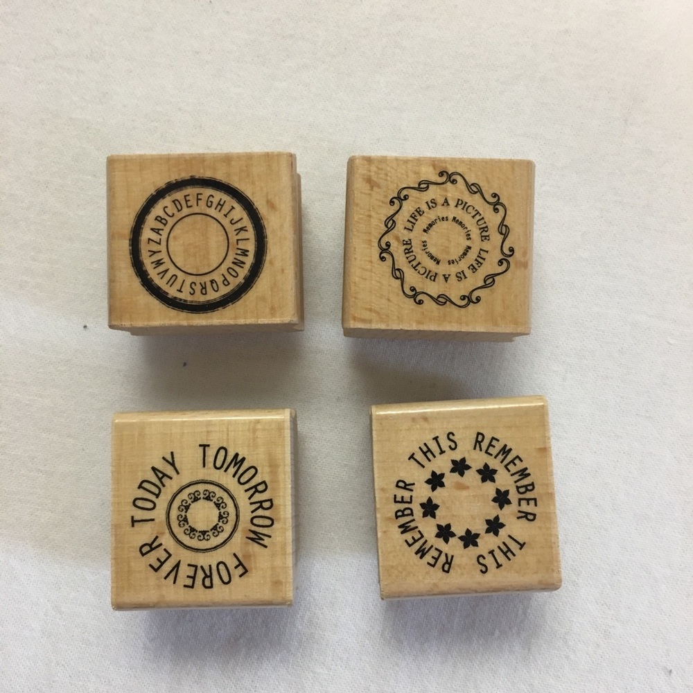 Set of Four Photo/Scrapbooking Rubber Stamps